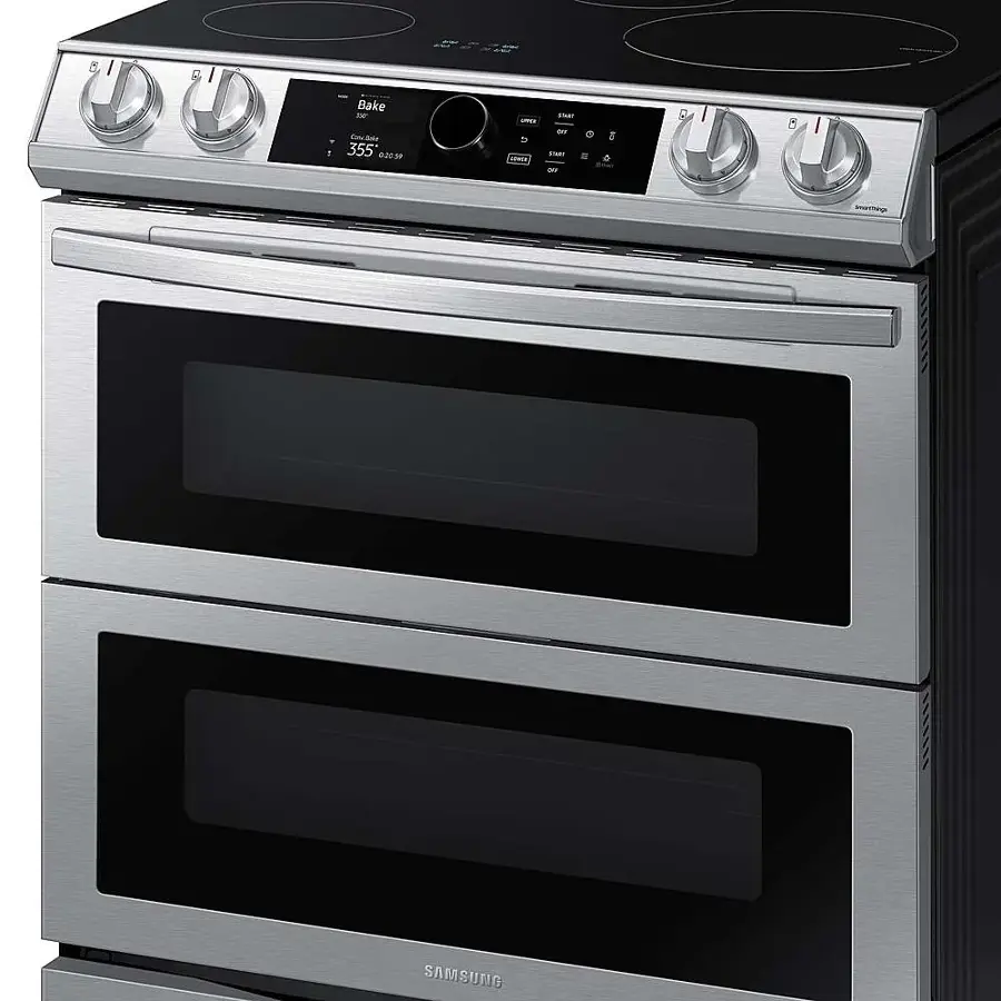 Samsung - 6.3 cu. ft. Slide-In Induction Range with WiFi, Flex Duo, Smart Dial & Air Fry - Stainless Steel