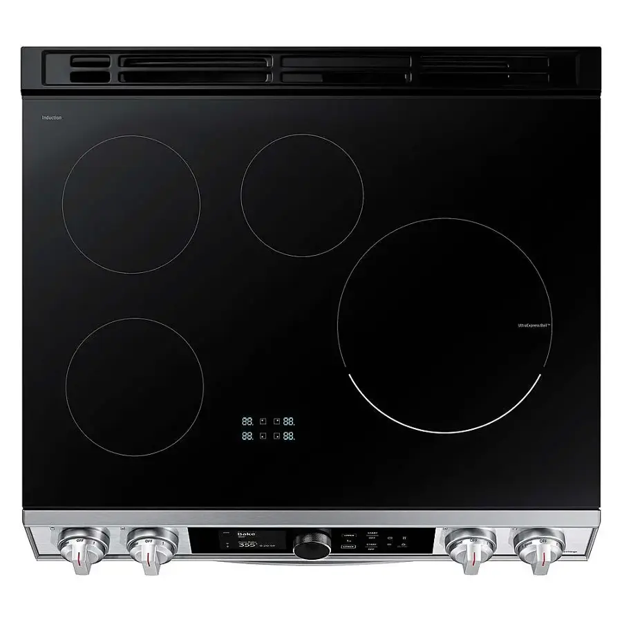 Alt View 15. Samsung - 6.3 cu. ft. Slide-In Induction Range with WiFi, Flex Duo, Smart Dial & Air Fry - Stainless Steel.