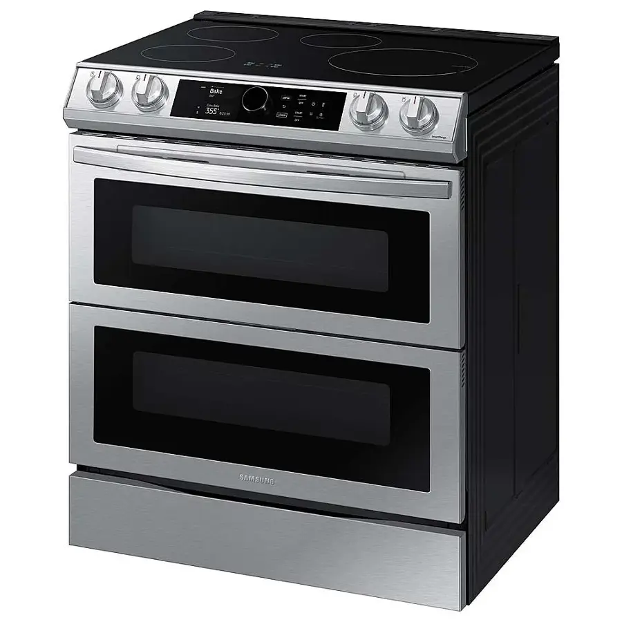 Alt View 16. Samsung - 6.3 cu. ft. Slide-In Induction Range with WiFi, Flex Duo, Smart Dial & Air Fry - Stainless Steel.
