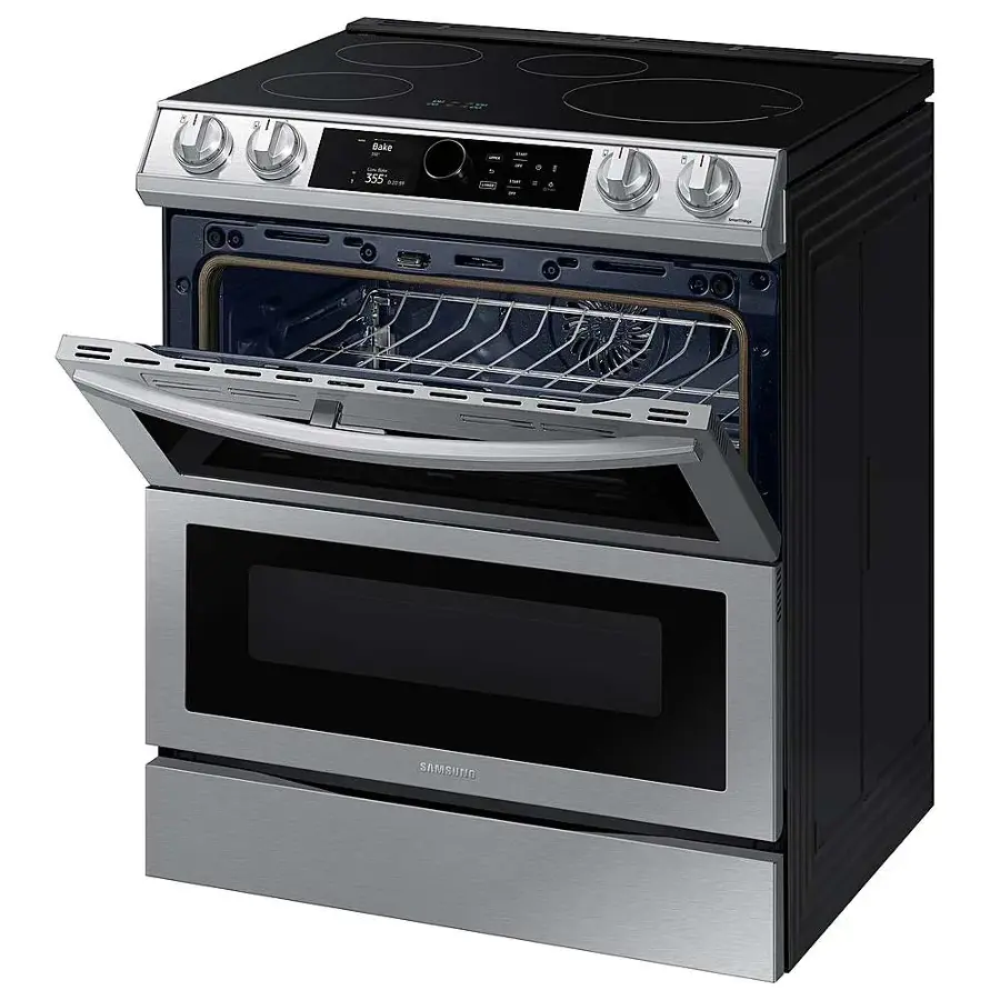 Alt View 20. Samsung - 6.3 cu. ft. Slide-In Induction Range with WiFi, Flex Duo, Smart Dial & Air Fry - Stainless Steel.
