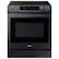Front. Samsung - 6.3 cu. ft. Slide-in Induction Range with Smart Dial, WiFi & Air Fry - Black Stainless Steel.