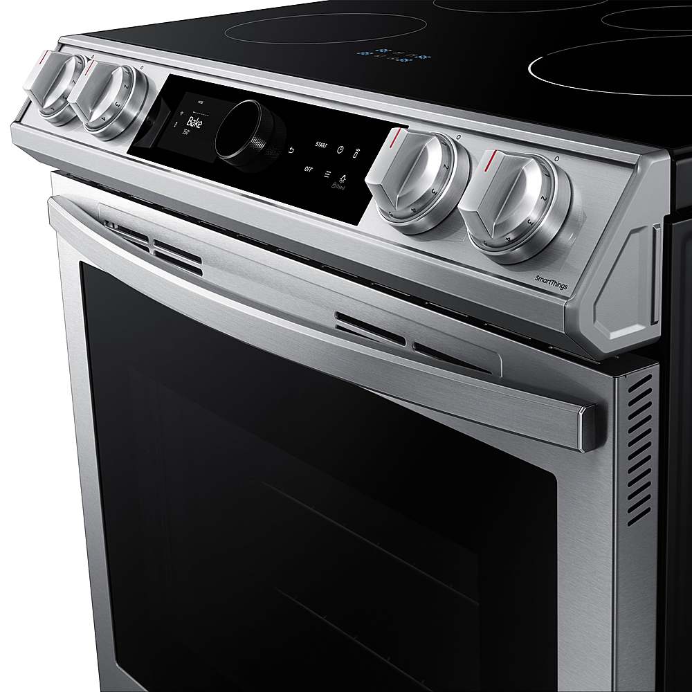 Alt View 13. Samsung - 6.3 cu. ft. Slide-in Induction Range with Smart Dial, WiFi & Air Fry - Stainless Steel.