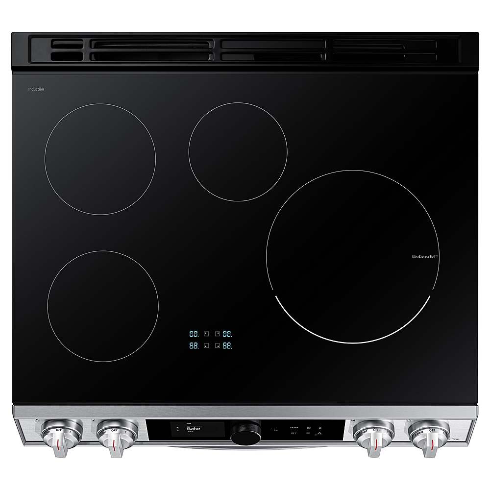 Alt View 15. Samsung - 6.3 cu. ft. Slide-in Induction Range with Smart Dial, WiFi & Air Fry - Stainless Steel.