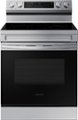 Front Zoom. Samsung - 6.3 cu. ft. Freestanding Electric Range with Rapid Boil™, WiFi & Self Clean - Stainless steel.