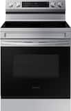 Samsung - 30 in. Wide 5 Elements 6.3 cu. ft. Freestanding Electric Range with Rapid Boil, WiFi & Self Clean - Stainless Steel