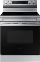 Samsung - 6.3 cu. ft. Freestanding Electric Range with Rapid Boil, WiFi & Self Clean - Stainless Steel - Front_Zoom