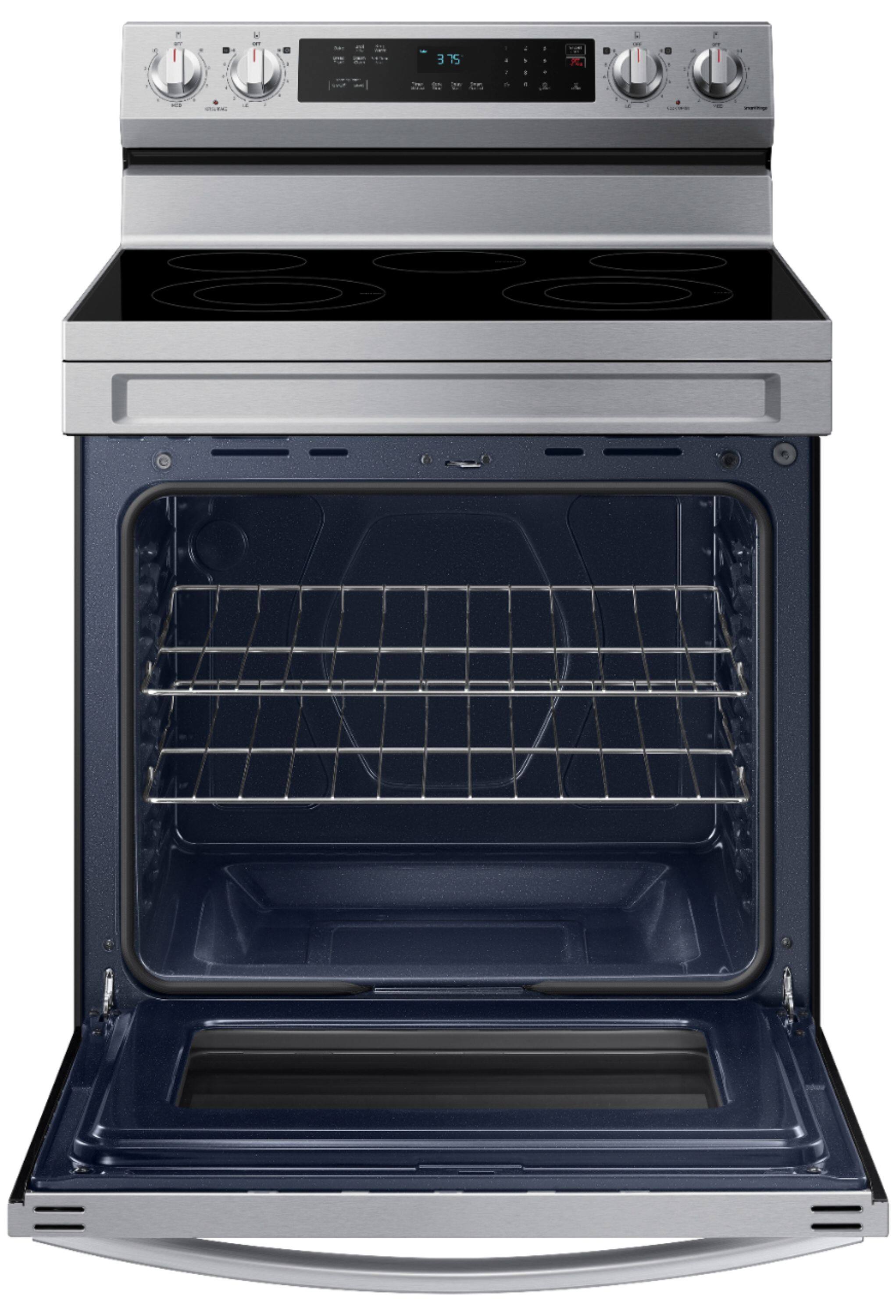 Alt View 18. Samsung - 6.3 cu. ft. Freestanding Electric Range with Rapid Boil, WiFi & Self Clean - Stainless Steel.