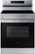 Front. Samsung - 6.3 cu. ft. Freestanding Electric Range with WiFi and Steam Clean - Stainless Steel.