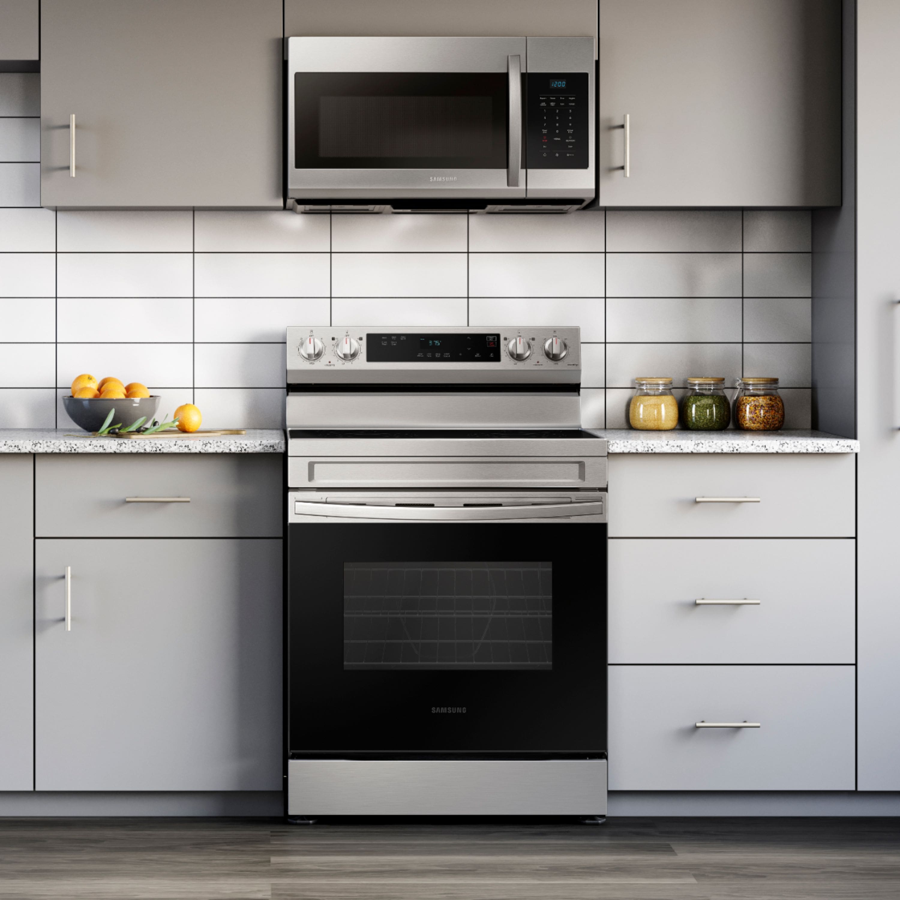 Alt View 11. Samsung - 6.3 cu. ft. Freestanding Electric Range with WiFi and Steam Clean - Stainless Steel.