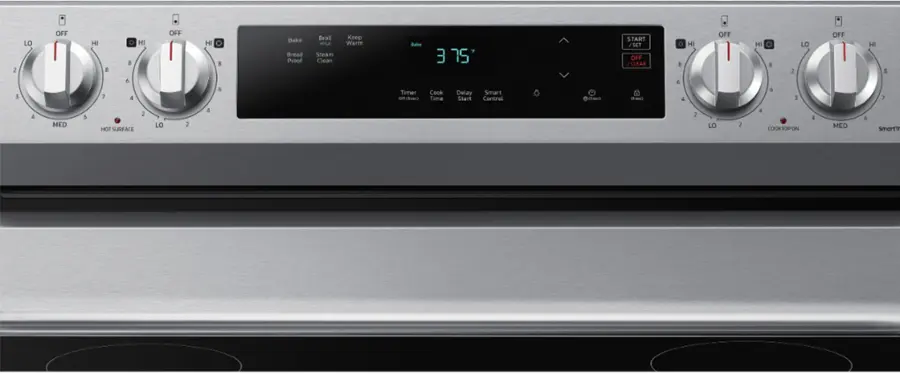 Alt View 14. Samsung - 6.3 cu. ft. Freestanding Electric Range with WiFi and Steam Clean - Stainless Steel.