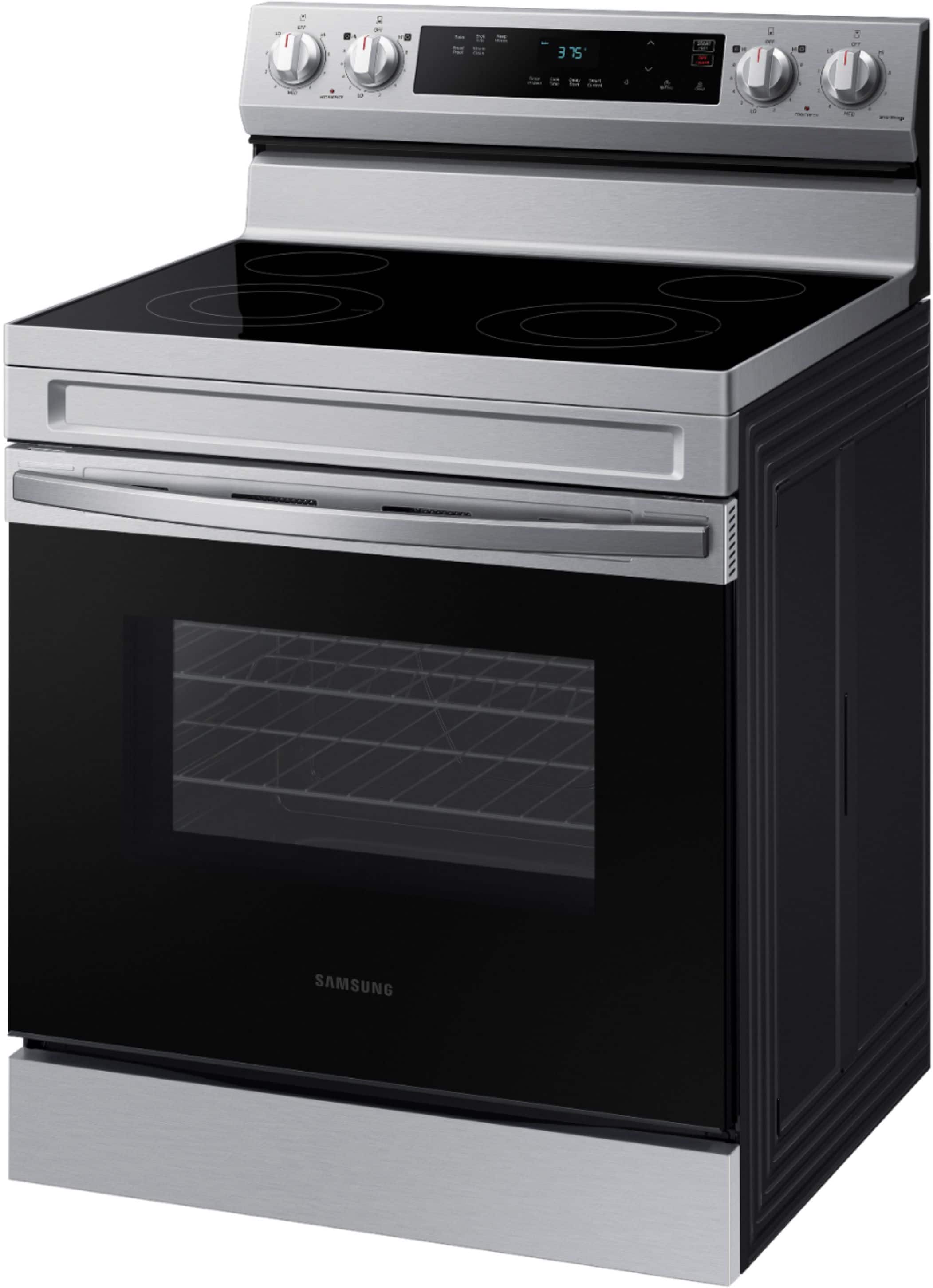 Alt View 16. Samsung - 6.3 cu. ft. Freestanding Electric Range with WiFi and Steam Clean - Stainless Steel.