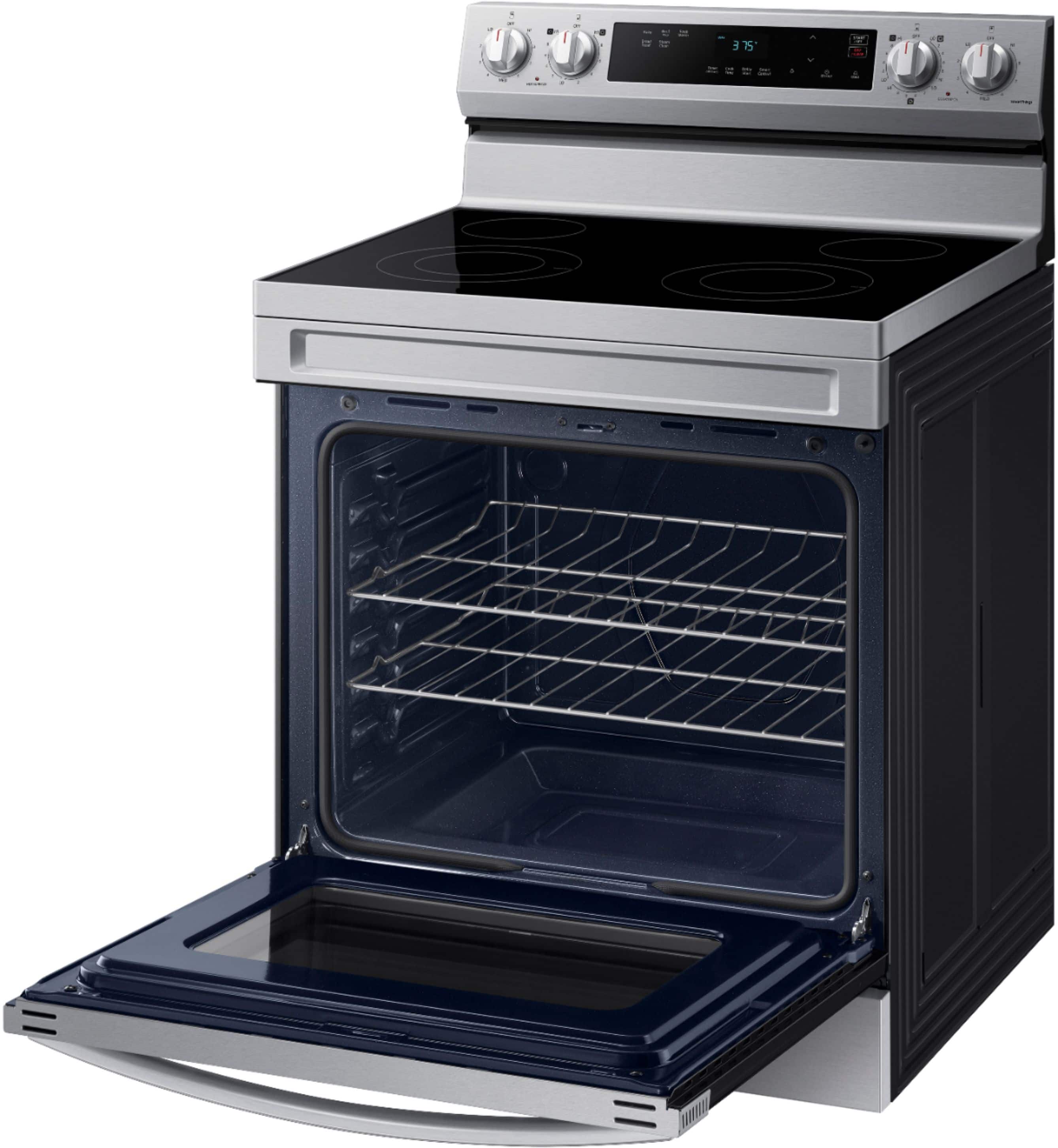 Alt View 17. Samsung - 6.3 cu. ft. Freestanding Electric Range with WiFi and Steam Clean - Stainless Steel.