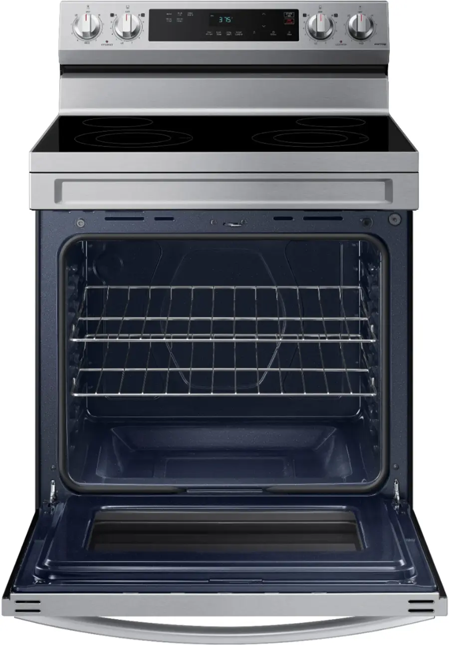 Alt View 18. Samsung - 6.3 cu. ft. Freestanding Electric Range with WiFi and Steam Clean - Stainless Steel.