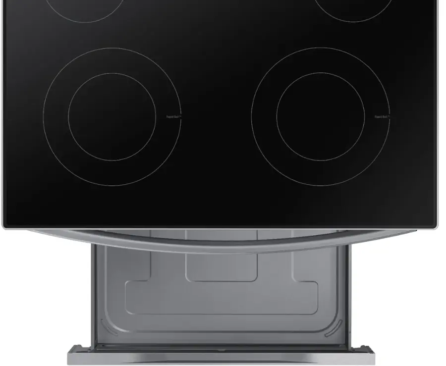 Alt View 19. Samsung - 6.3 cu. ft. Freestanding Electric Range with WiFi and Steam Clean - Stainless Steel.