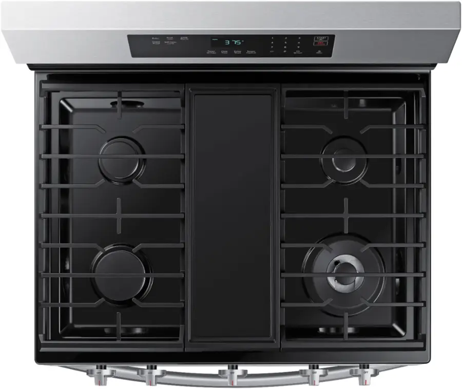 Alt View 13. Samsung - 6.0 cu. ft. Freestanding Gas Range with 18K BTU Dual Power Burner, WiFi & Self Clean - Stainless Steel.