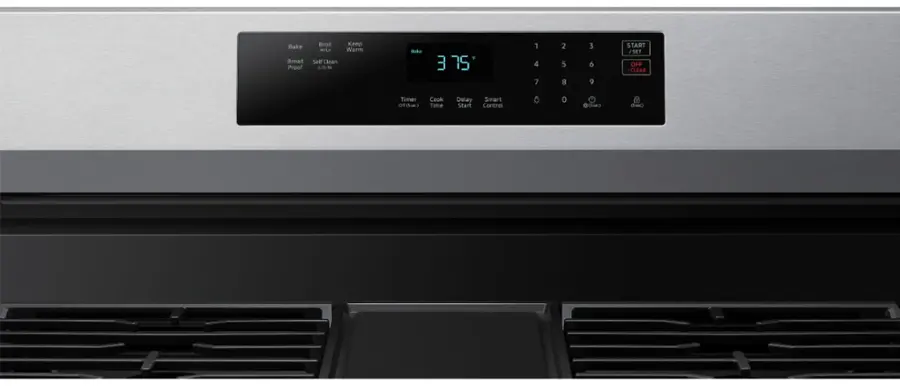 Alt View 14. Samsung - 6.0 cu. ft. Freestanding Gas Range with 18K BTU Dual Power Burner, WiFi & Self Clean - Stainless Steel.