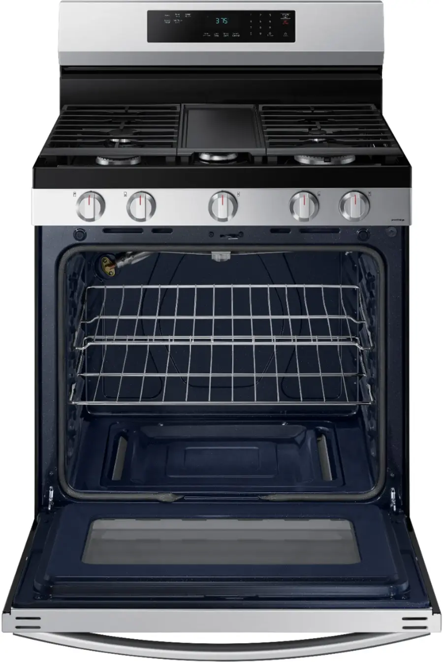 Alt View 18. Samsung - 6.0 cu. ft. Freestanding Gas Range with 18K BTU Dual Power Burner, WiFi & Self Clean - Stainless Steel.