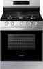Front. Samsung - 6.0 cu. ft. Freestanding Gas Range with WiFi and Integrated Griddle - Stainless Steel.