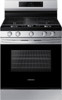 Samsung - 6.0 cu. ft. Freestanding Gas Range with WiFi and Integrated Griddle - Stainless steel - Front_Zoom