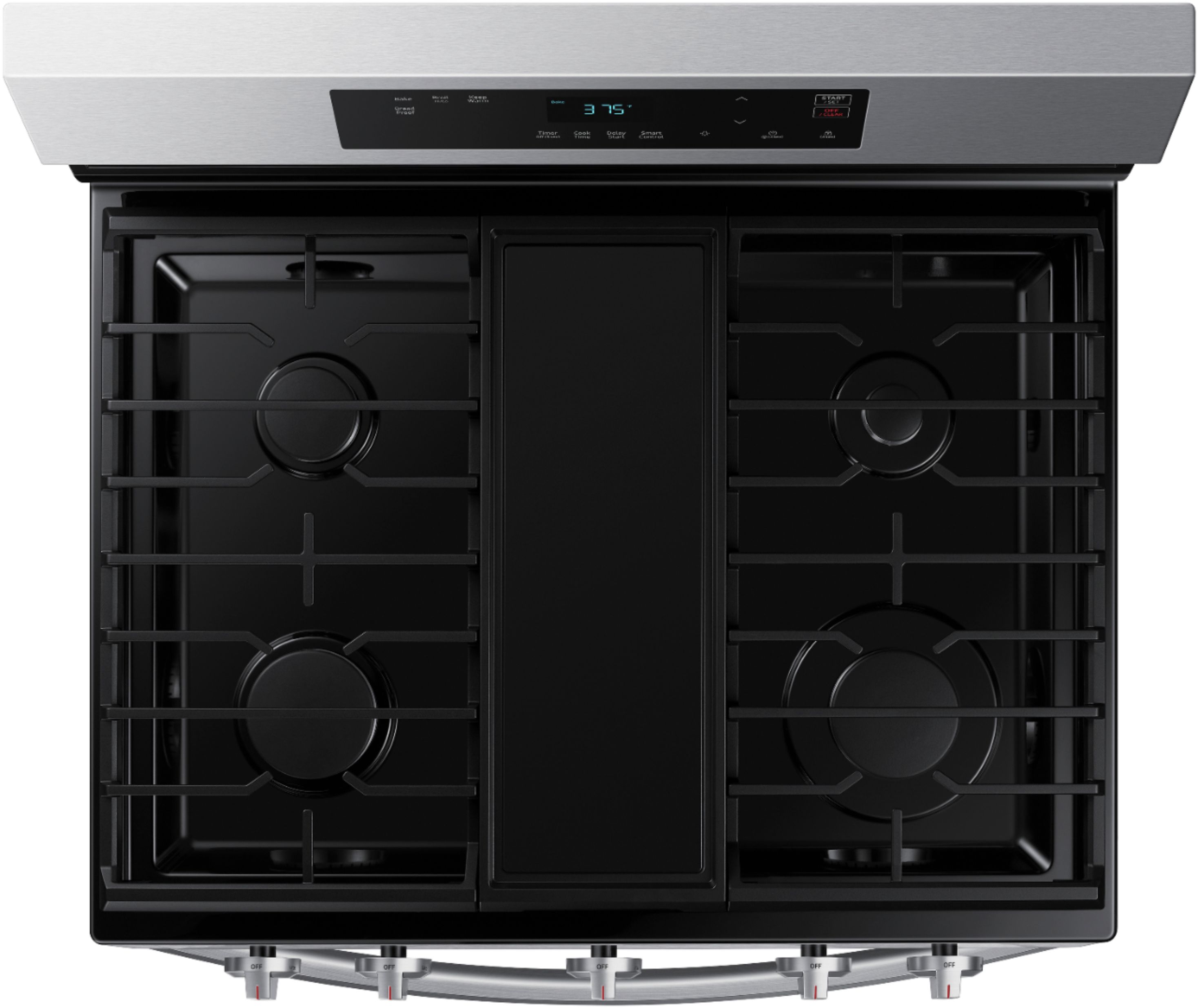 Samsung - 6.0 cu. ft. Freestanding Gas Range with WiFi and Integrated Griddle - Stainless Steel