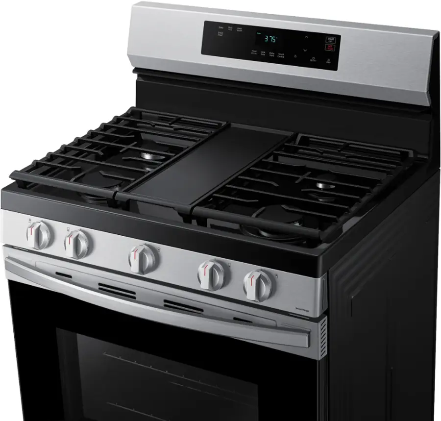Alt View 15. Samsung - 6.0 cu. ft. Freestanding Gas Range with WiFi and Integrated Griddle - Stainless Steel.