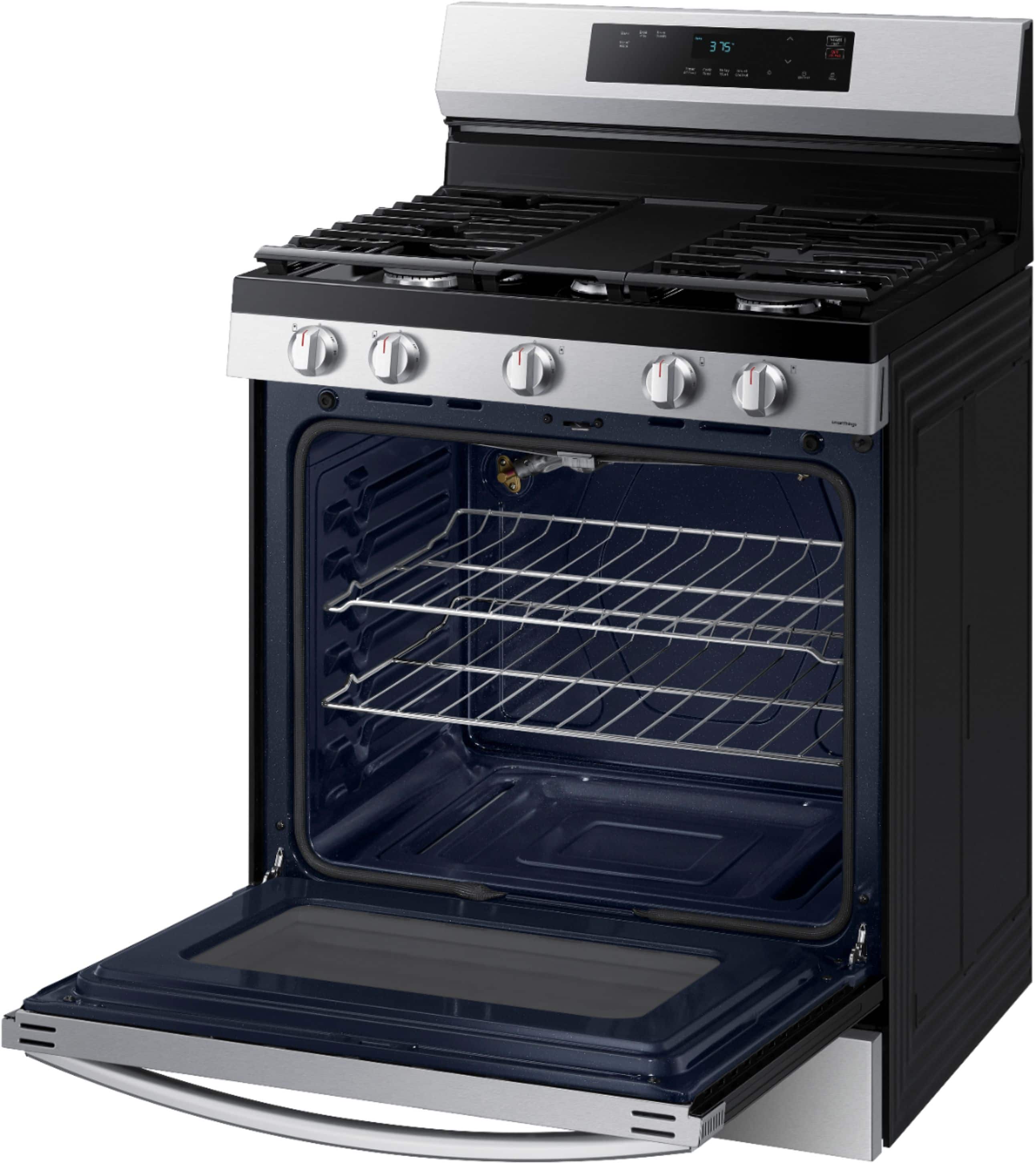 Alt View 17. Samsung - 6.0 cu. ft. Freestanding Gas Range with WiFi and Integrated Griddle - Stainless Steel.