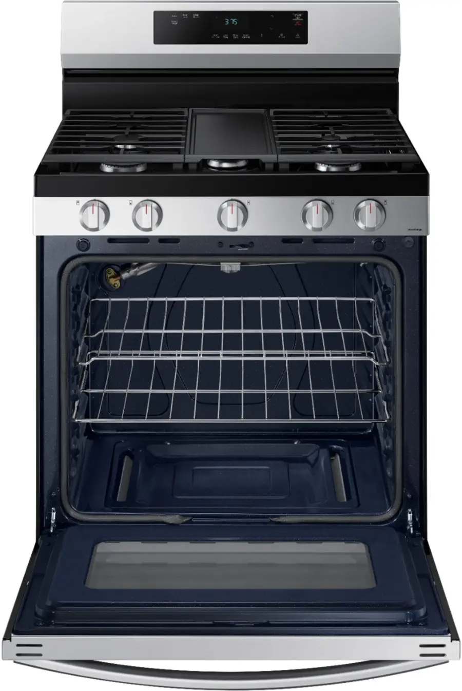 Alt View 18. Samsung - 6.0 cu. ft. Freestanding Gas Range with WiFi and Integrated Griddle - Stainless Steel.