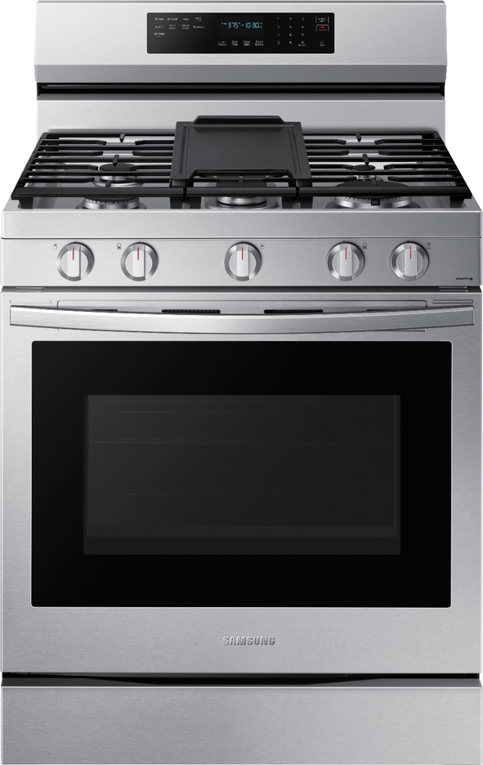 Samsung – 6.0 Cu. Ft. Freestanding Gas Convection+ Range with WiFi and No-Preheat Air Fry – Stainless steel