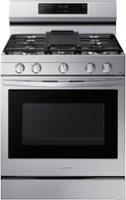 Samsung - 6.0 Cu. Ft. Freestanding Gas Convection+ Range with WiFi and No-Preheat Air Fry - Stainless steel - Front_Zoom