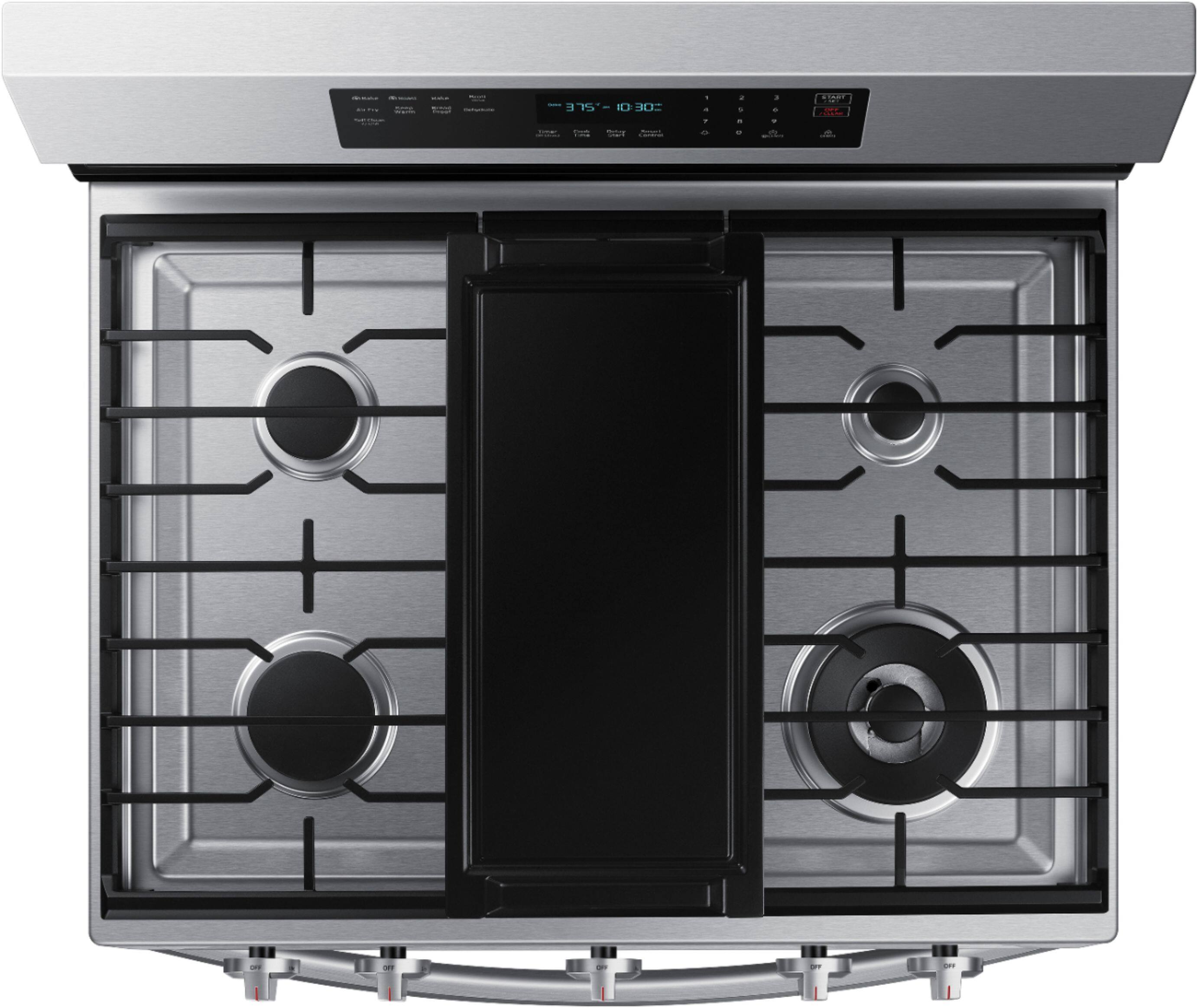 Alt View 13. Samsung - 6.0 Cu. Ft. Freestanding Gas Convection+ Range with WiFi and No-Preheat Air Fry - Stainless Steel.