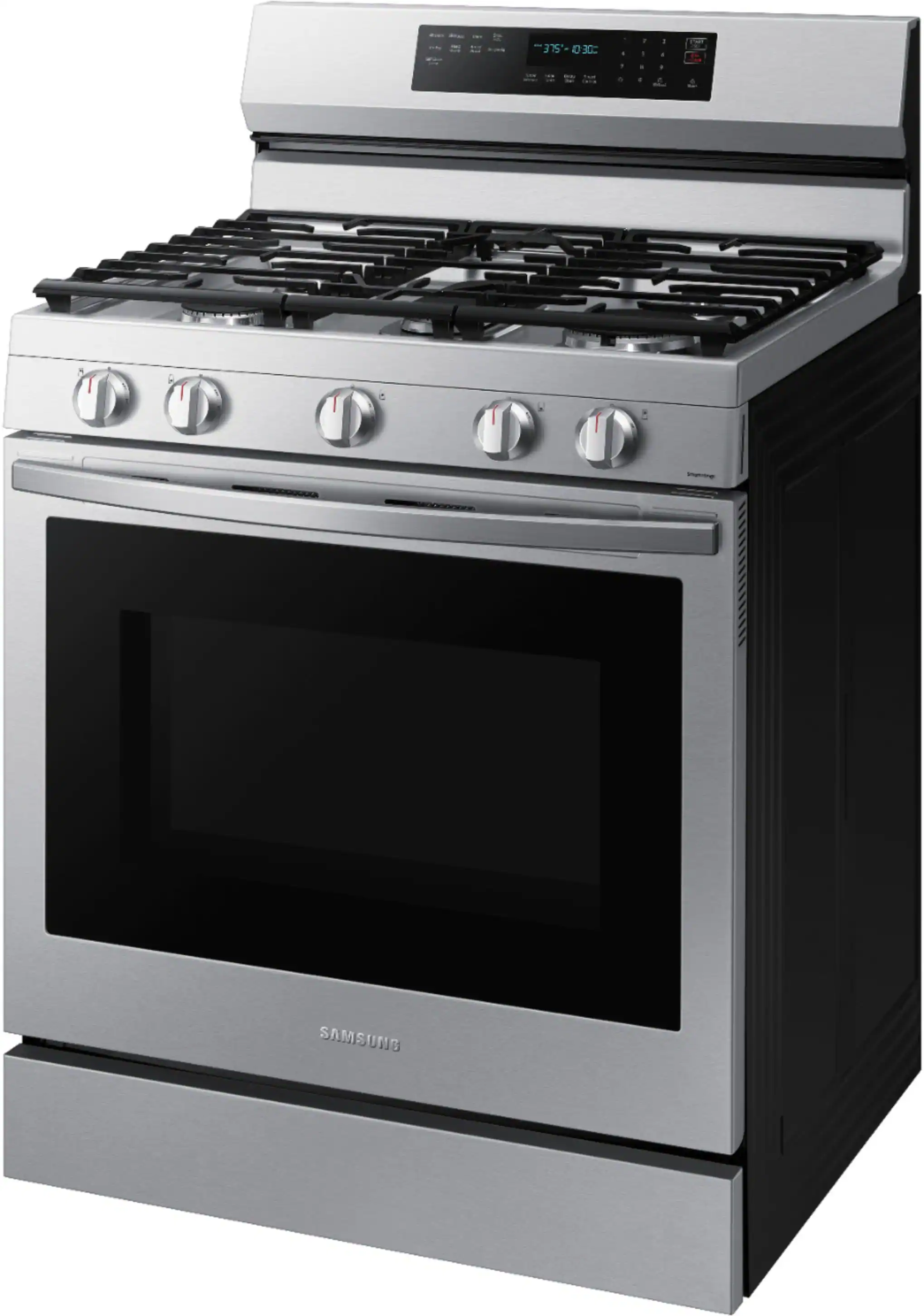 Alt View 17. Samsung - 6.0 Cu. Ft. Freestanding Gas Convection+ Range with WiFi and No-Preheat Air Fry - Stainless Steel.