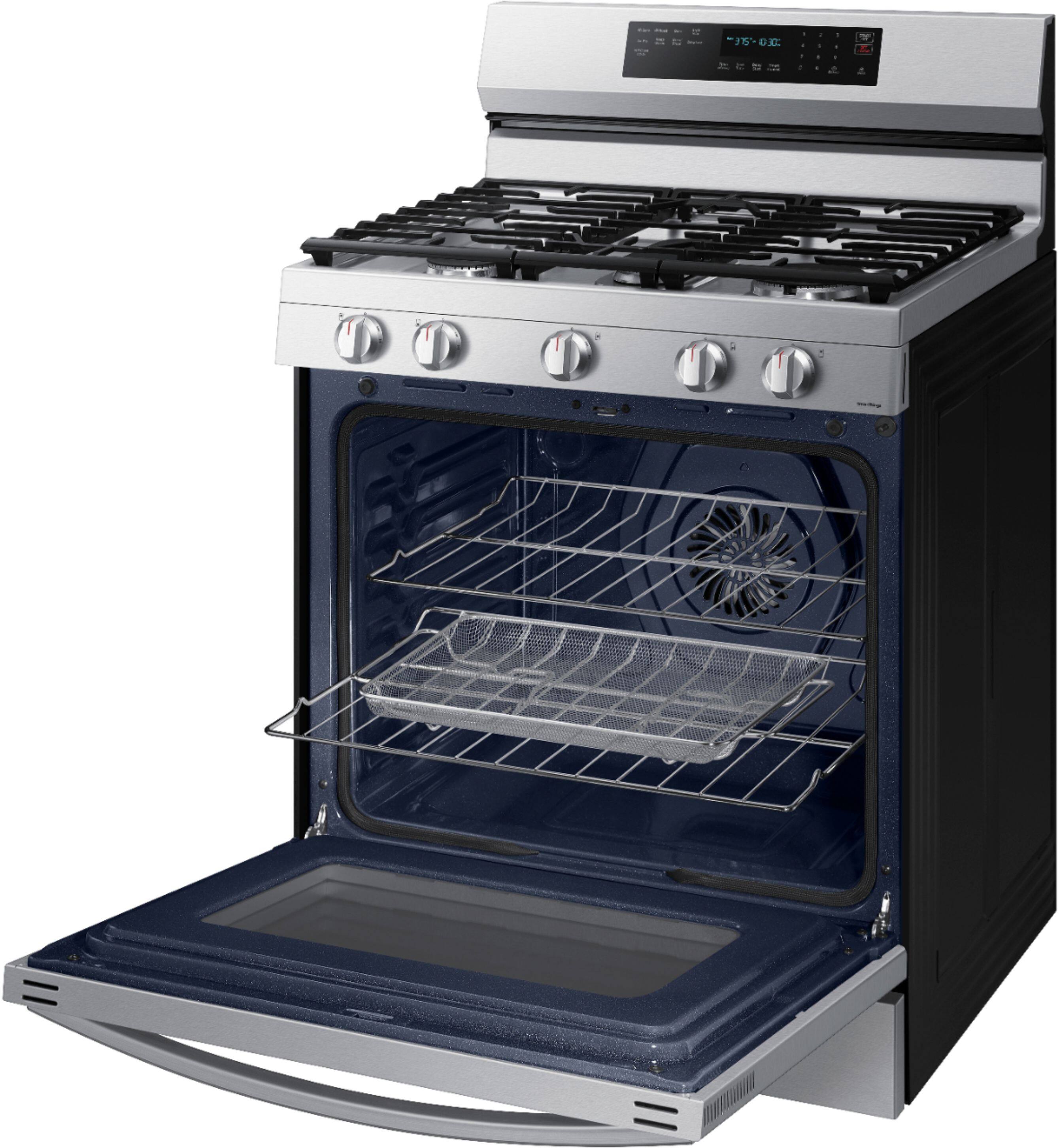 Alt View 18. Samsung - 6.0 Cu. Ft. Freestanding Gas Convection+ Range with WiFi and No-Preheat Air Fry - Stainless Steel.