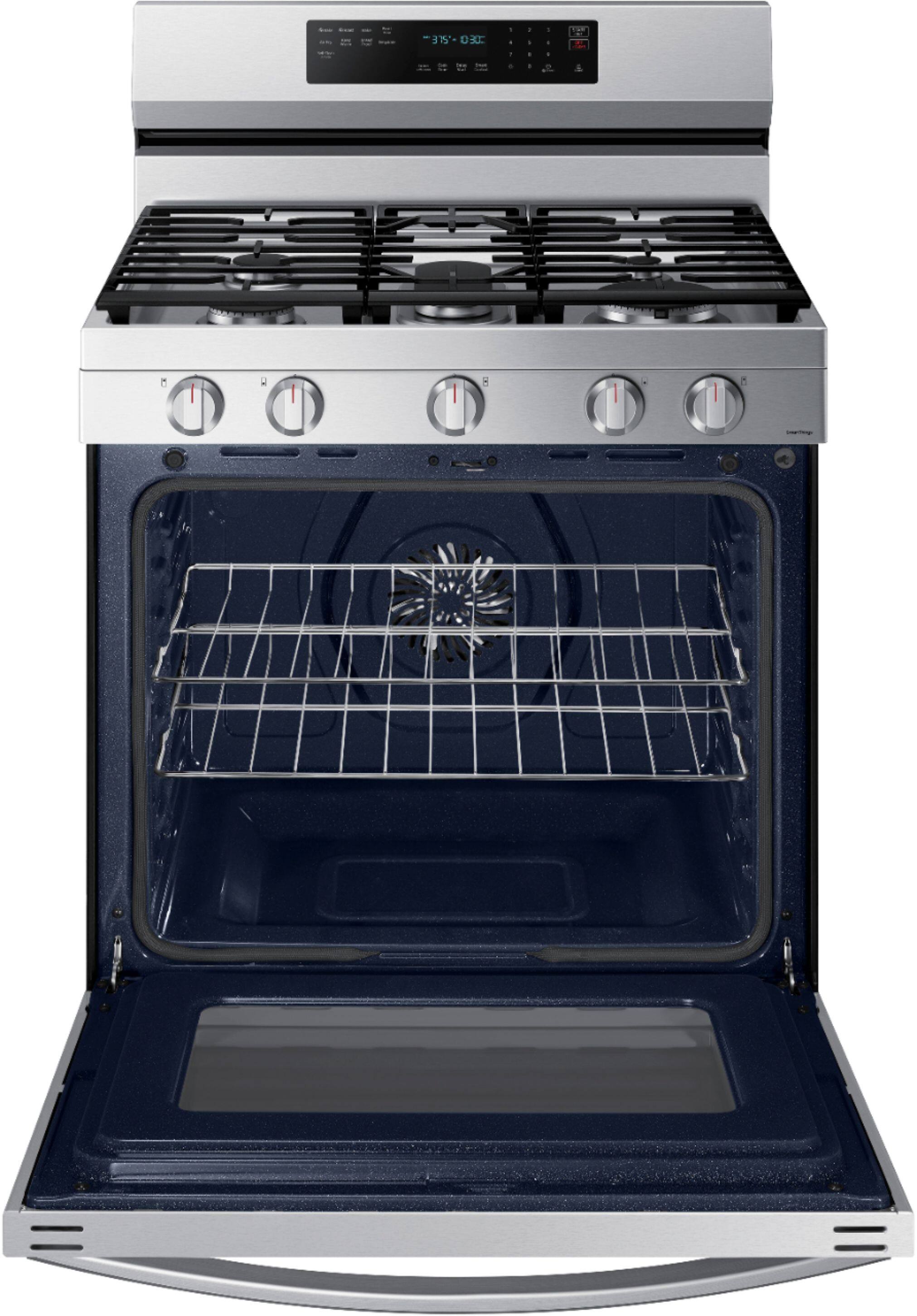 Alt View 19. Samsung - 6.0 Cu. Ft. Freestanding Gas Convection+ Range with WiFi and No-Preheat Air Fry - Stainless Steel.