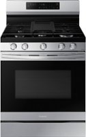 Samsung - 6.0 cu. ft. Freestanding Gas Range with WiFi, No-Preheat Air Fry & Convection - Stainless Steel - Front_Zoom