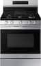 Samsung - 30 in. Wide 5 Burner 6.0 cu. ft. Freestanding Gas Range with No-Preheat Air Fry & Convection - Stainless Steel