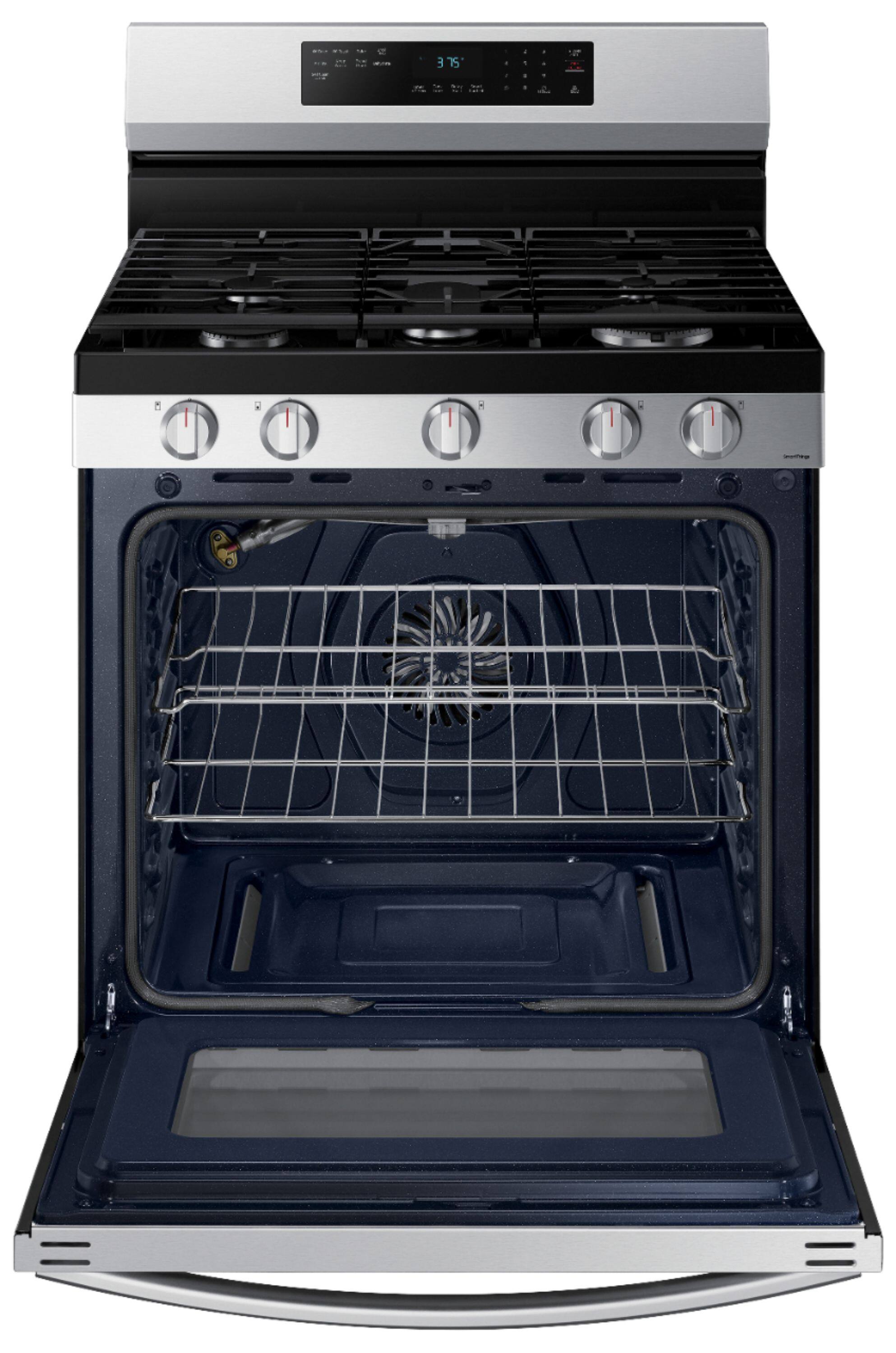 Alt View 18. Samsung - 6.0 cu. ft. Freestanding Gas Range with WiFi, No-Preheat Air Fry & Convection - Stainless Steel.