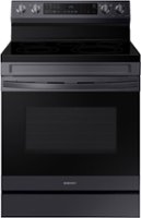 Samsung - 6.3 cu. ft. Freestanding Electric Range with WiFi, No-Preheat Air Fry & Convection - Black stainless steel - Front_Zoom