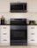 Alt View Zoom 11. Samsung - 6.3 cu. ft. Freestanding Electric Range with WiFi, No-Preheat Air Fry & Convection - Black stainless steel.