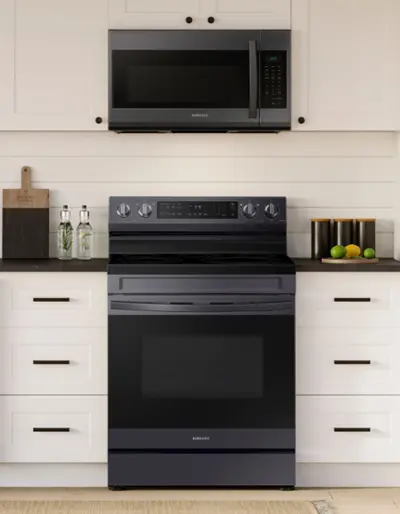 Samsung 6.3 cu. ft. Freestanding Electric Range with WiFi, No-Preheat Air Fry & Convection Black Stainless Steel NE63A6511SG/AA - Best Buy
