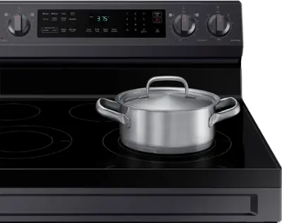 Samsung 6.3 cu. ft. Freestanding Electric Range with WiFi, No-Preheat Air Fry & Convection Black Stainless Steel NE63A6511SG/AA - Best Buy