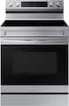 Samsung - 30 in. Wide 5 Elements Freestanding 6.3 cu. ft. Electric Range with WiFi, No-Preheat Air Fry & Convection - Stainless Steel