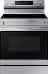 Samsung - 30 in. Wide 5 Elements Freestanding 6.3 cu. ft. Electric Range with WiFi, No-Preheat Air Fry & Convection - Stainless Steel