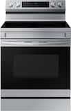 Samsung - 30 in. Wide 5 Elements Freestanding 6.3 cu. ft. Electric Range with WiFi, No-Preheat Air Fry & Convection - Stainless Steel