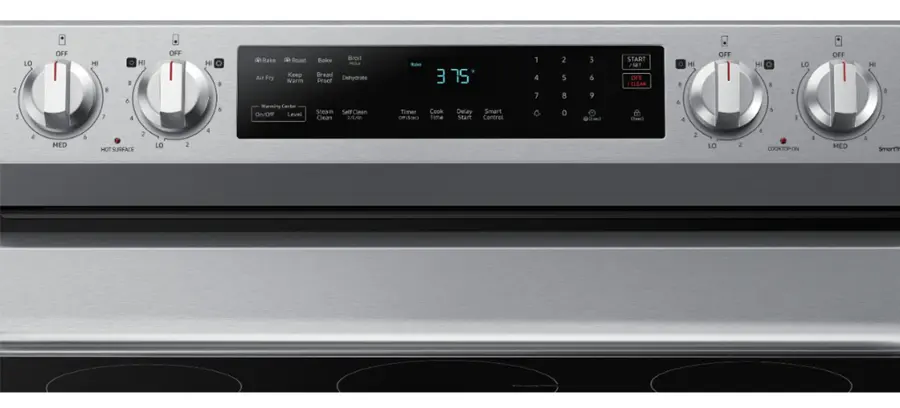 Alt View 14. Samsung - 6.3 cu. ft. Freestanding Electric Range with WiFi, No-Preheat Air Fry & Convection - Stainless Steel.