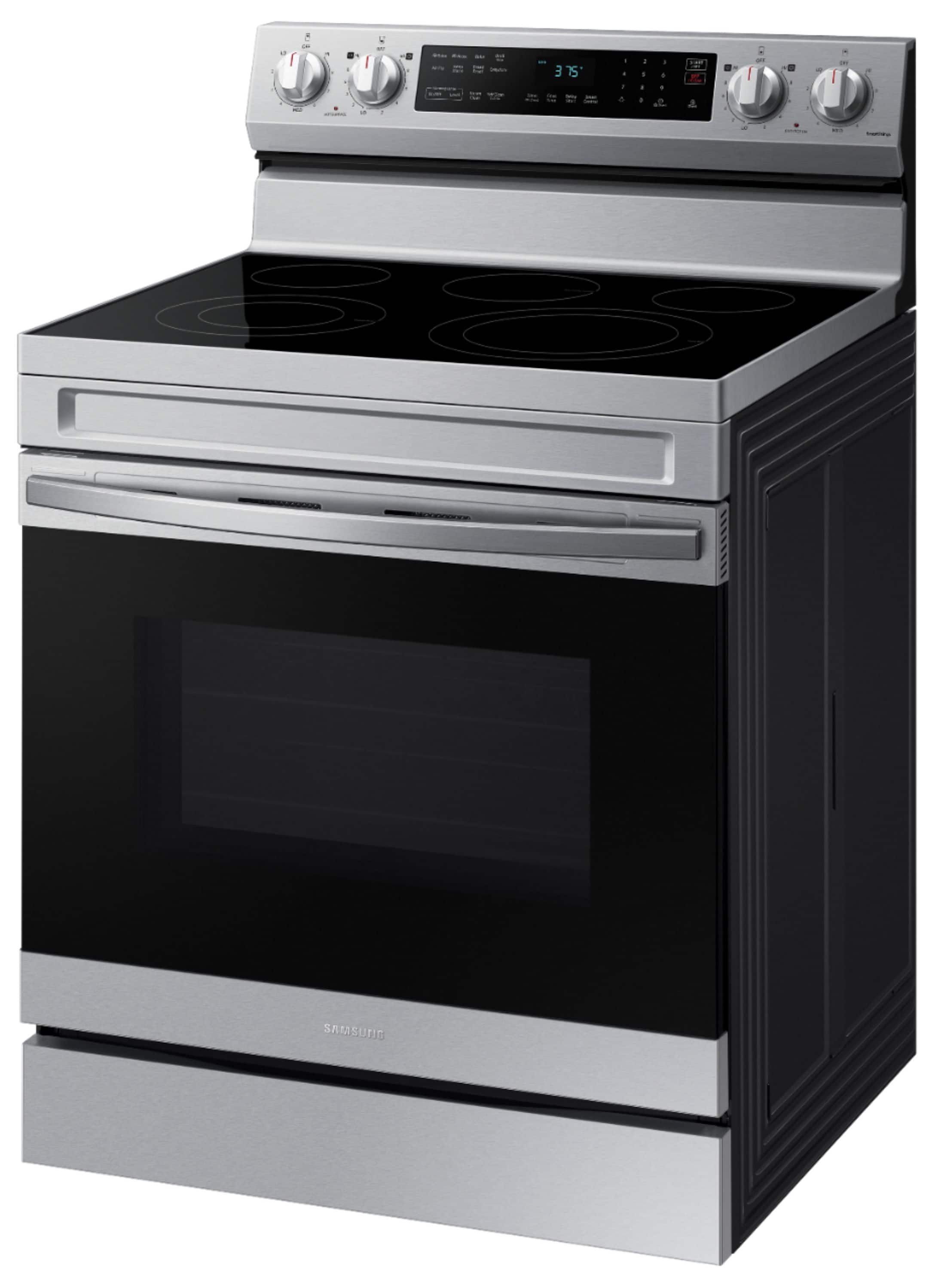 Alt View 16. Samsung - 6.3 cu. ft. Freestanding Electric Range with WiFi, No-Preheat Air Fry & Convection - Stainless Steel.