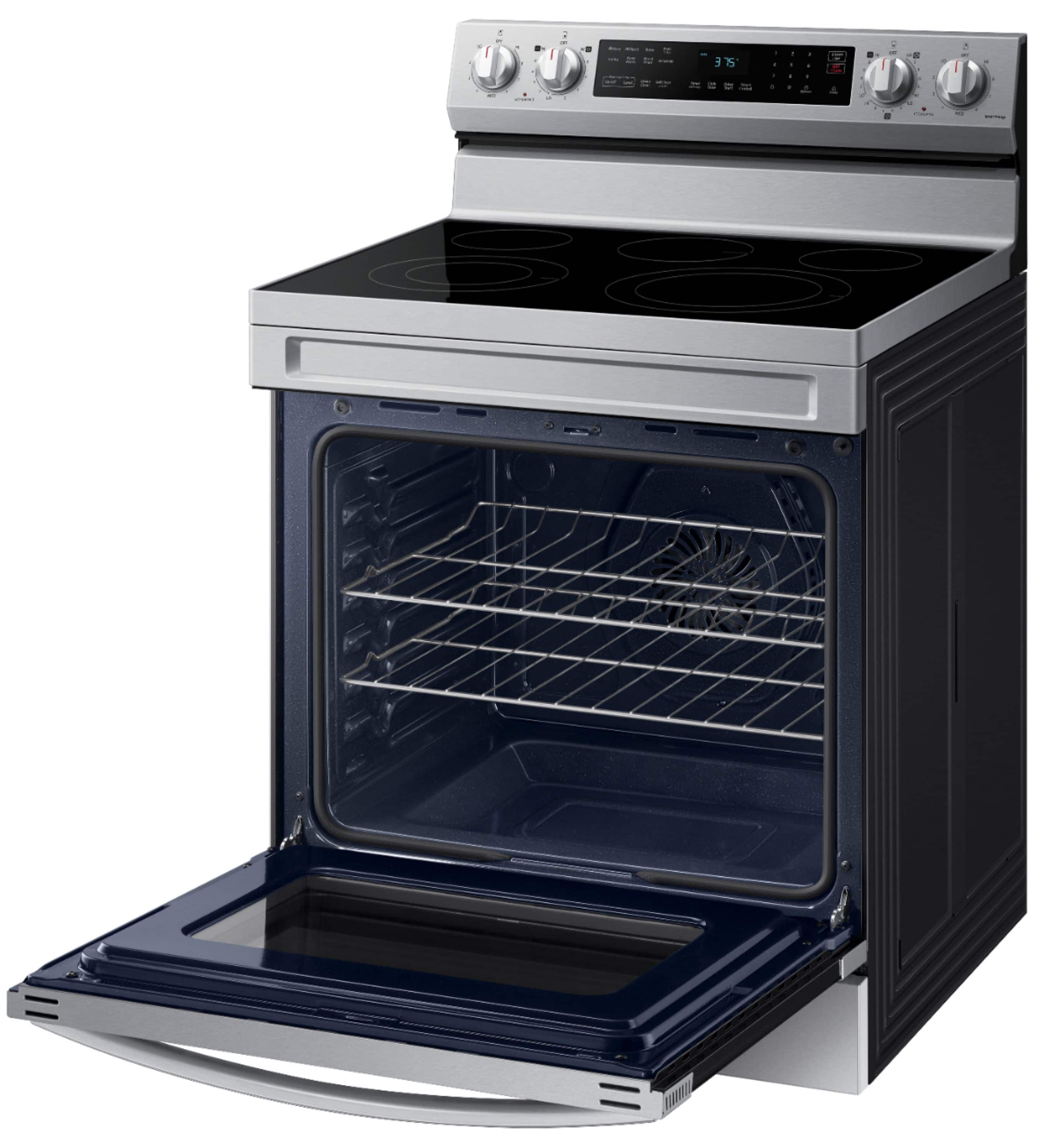 Alt View 17. Samsung - 6.3 cu. ft. Freestanding Electric Range with WiFi, No-Preheat Air Fry & Convection - Stainless Steel.