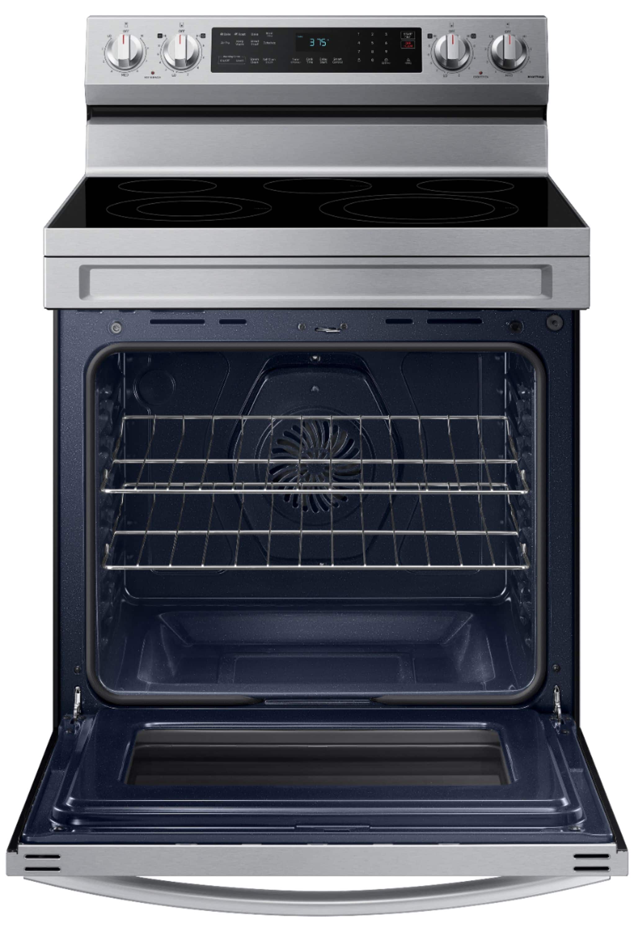 Alt View 18. Samsung - 6.3 cu. ft. Freestanding Electric Range with WiFi, No-Preheat Air Fry & Convection - Stainless Steel.