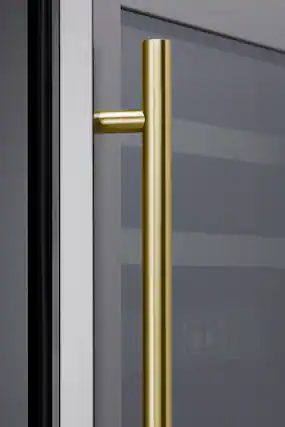 Front. Zephyr - Presrv Contemporary Handle Accessory - Brushed Gold.