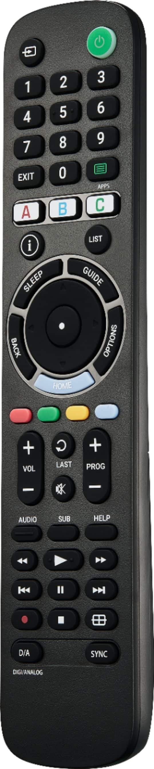 Alt View 11. Insignia™ - Replacement Remote for Sony TVs - Black.