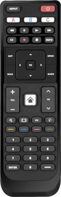 Insignia Replacement Remote for Vizio TVs Black NS RMTVIZ21